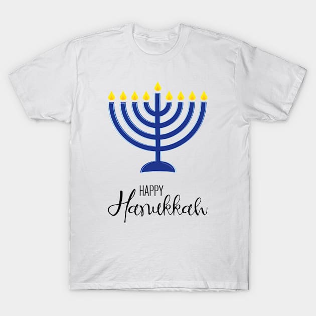 Happy Hanukkah T-Shirt by amyvanmeter